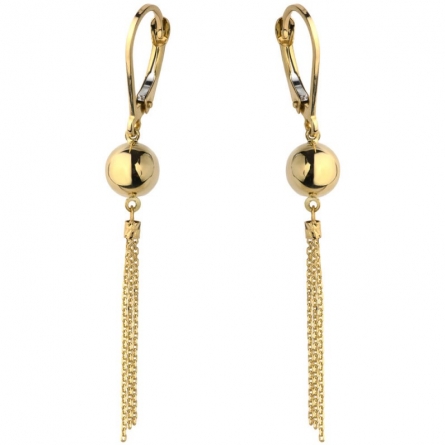 Kolczyki wiszące kulka z łańcuszkiem - 7-17-K10733-2