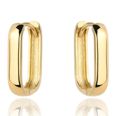 Kolczyki prostokątne gładkie na zapięciu angielskim - 7-17-K11131-2