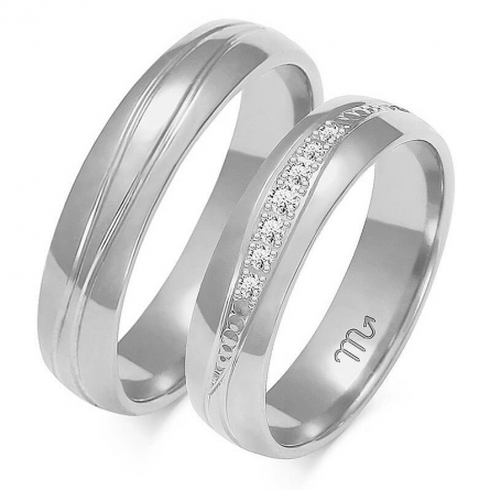 Obrączki z białego złota - A-131(W)-ZS