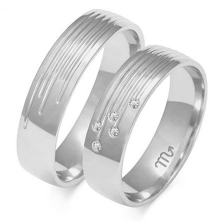 Obrączki z białego złota - A-133(W)-ZS