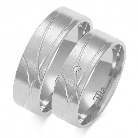 Obrączki z białego złota - A-134(W)-ZS