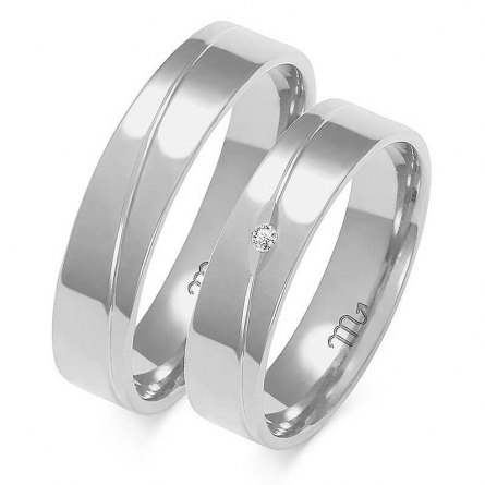 Obrączki z białego złota - A-136(W)-ZS