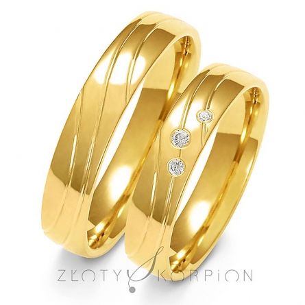 Obrączki ślubne - A-137-ZS