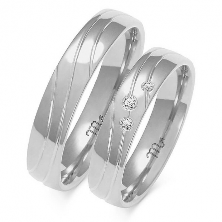 Obrączki z białego złota - A-137(W)-ZS