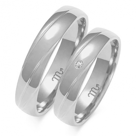 Obrączki z białego złota - A-139(W)-ZS