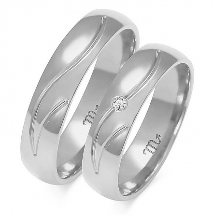 Obrączki ślubne z białego złota - A-140(W)-ZS