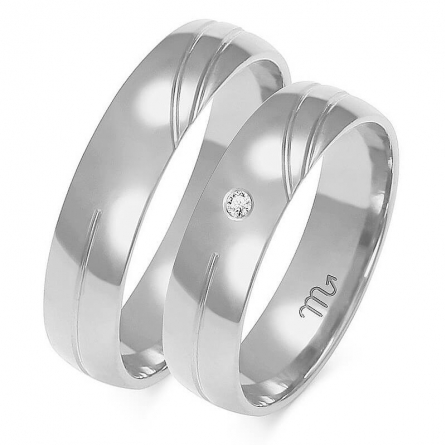 Obrączki z białego złota - A-141(W)-ZS