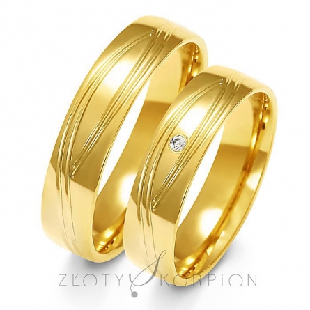 Obrączki ślubne - A-142-ZS