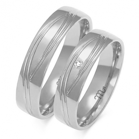 Obrączki z białego złota - A-142(W)-ZS