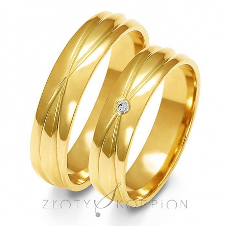 Obrączki ślubne - A-143-ZS