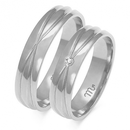 Obrączki z białego złota - A-143(W)-ZS