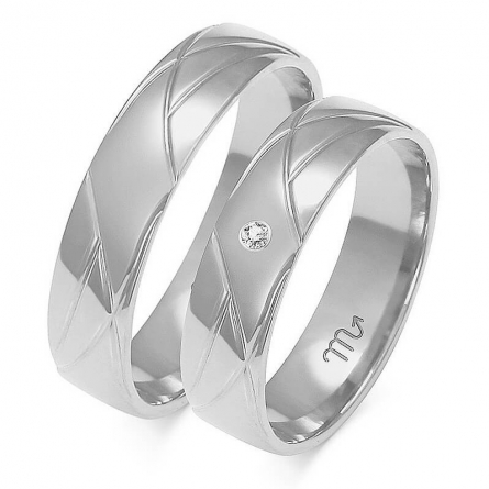 Obrączki z białego złota - A-144(W)-ZS