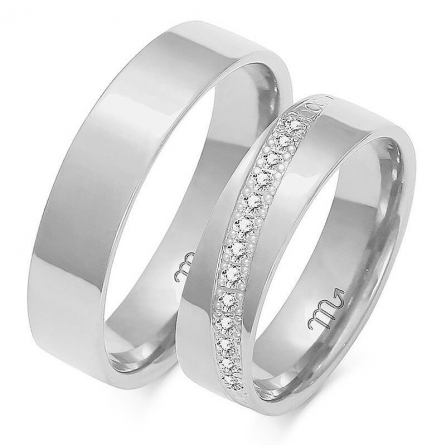 Obrączki z białego złota - A-145(W)-ZS