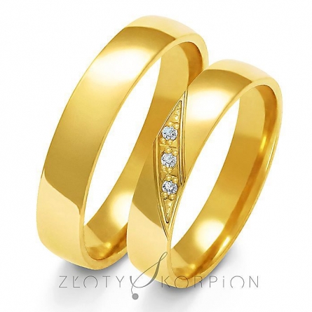 Obrączki ślubne - A-146-ZS