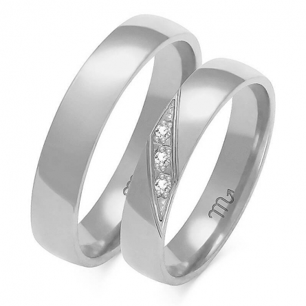Obrączki z białego złota - A-146(W)-ZS