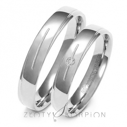 Obrączki ślubne - A-155W-ZS
