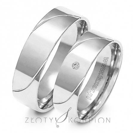 Obrączki ślubne - A-157W-ZS