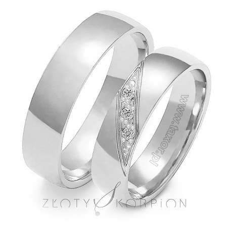 Obrączki ślubne - A-160W-ZS