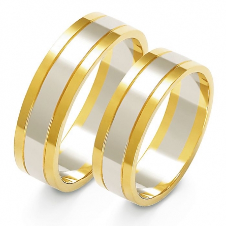 Dwukolorowe obrączki złote - A-205 ZS