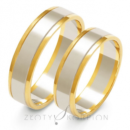 Dwukolorowe obrączki złote - A-209 ZS