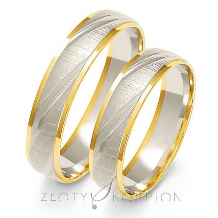 Dwukolorowe obrączki złote - A-227 ZS