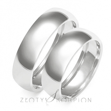 Obrączki z białego złota - B-101(W) ZS