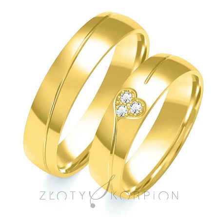 Obrączki ślubne - B-104 ZS