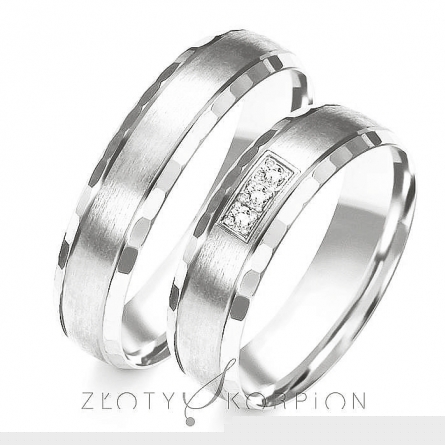 Obrączki ślubne - B-106(W) ZS