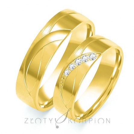 Obrączki ślubne - B-107 ZS