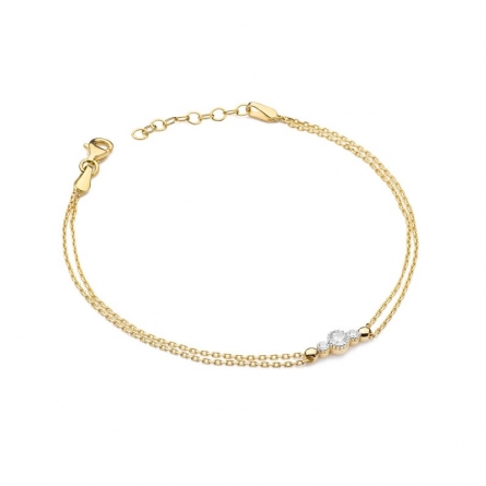 Bransoletka złota z brylantami 0.13 ct - B-003