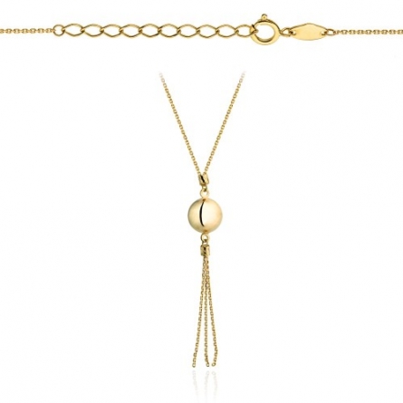 Naszyjnik kuleczka z wiszącymi łańcuszkami - 3-17-CN10072-2