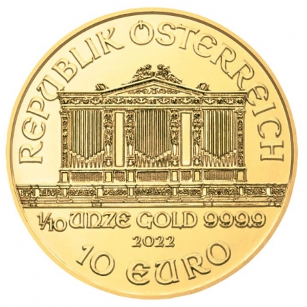 Moneta bulionowa złota - Filharmonicy Wiedeńscy 1/10 oz