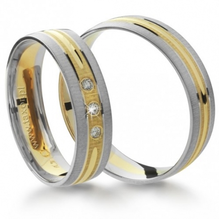 Obrączki ślubne Zirkon - H-003 L