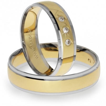 Obrączki ślubne Zirkon - H-011 L