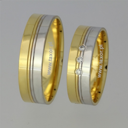 Obrączki ślubne Zirkon - H-043 L