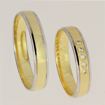 Obrączki ślubne Zirkon - H-058 L