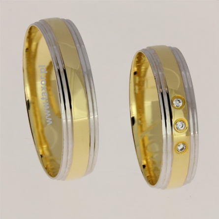Obrączki ślubne Zirkon - H-060 L