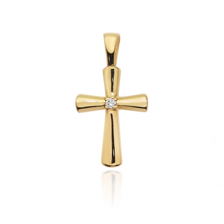 Zawieszka z brylantem krzyżyk - D-0003 / 0.0145 ct