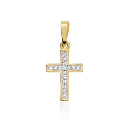 Zawieszka z brylantem krzyżyk - D-0042 / 0.075 ct