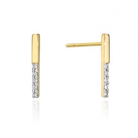 Kolczyki podłużne z brylantami 0.05 ct - K0077