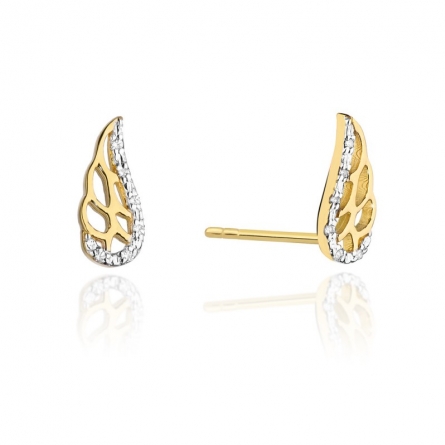 Kolczyki z brylantami skrzydła 0.06 ct - K0043