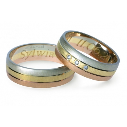 Obrączki ślubne Zirkon - M-045