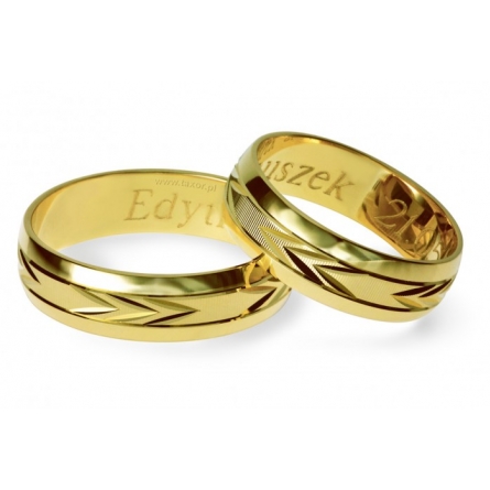 Obrączki ślubne Zirkon - O-059