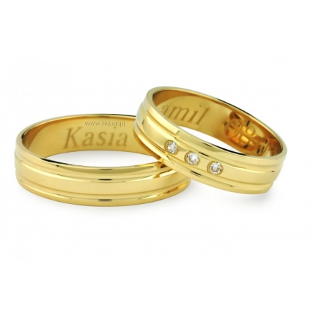 Obrączki ślubne Zirkon - O-071