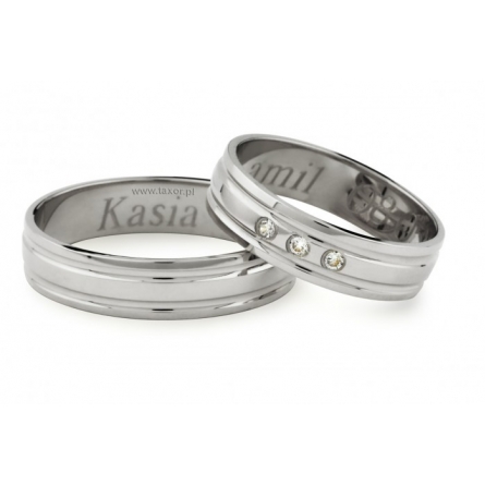 Obrączki ślubne Zirkon - O-071-W