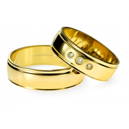 Obrączki ślubne Zirkon - O-073