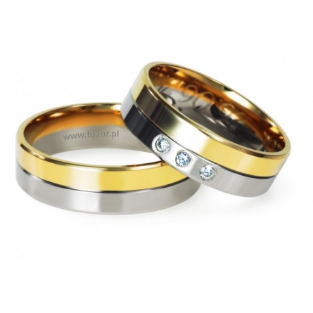 Obrączki ślubne Zirkon - P-001