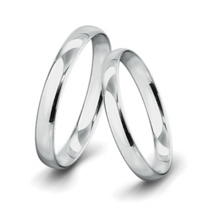 Obrączki z platyny Breuning - 3.5 mm klasyczne półokrągłe-C (950)