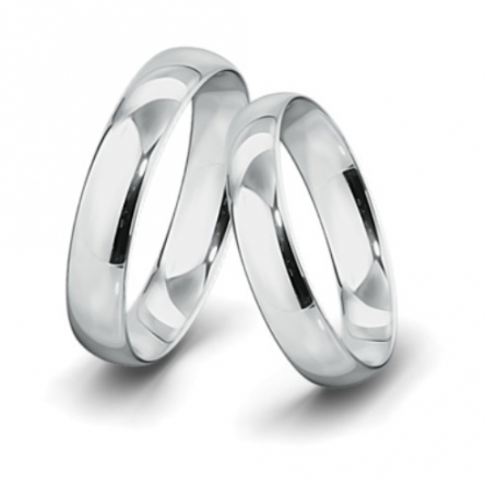 Obrączki z platyny Breuning - 5 mm klasyczne półokrągłe-C (600)