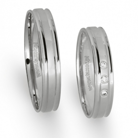 Obrączki ślubne Zirkon - F-017-W L